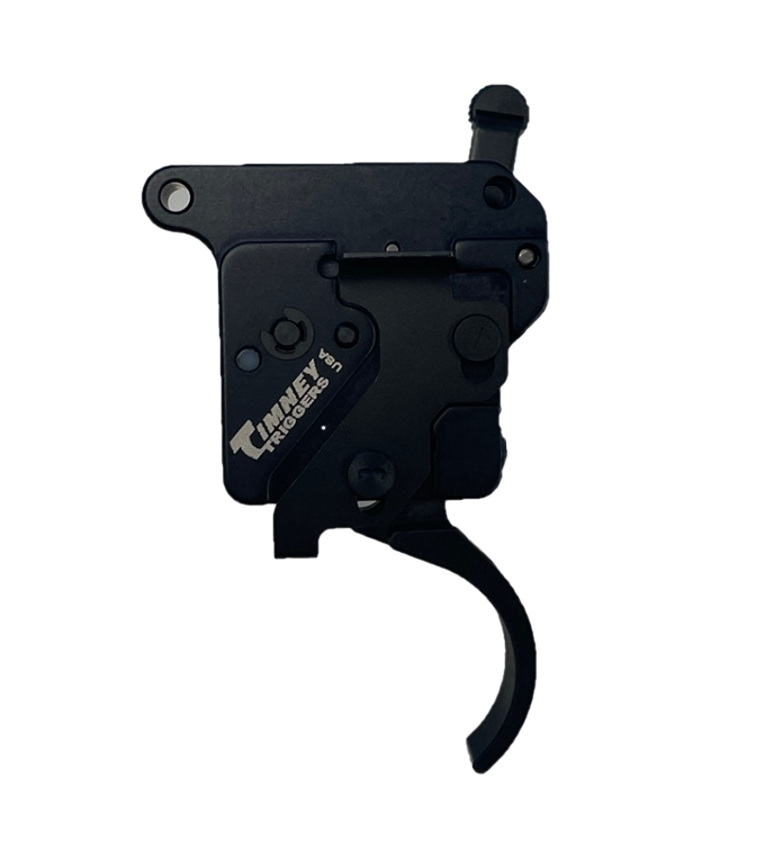 Timney Triggers 521 Featherweight Deluxe Curved Trigger 3 lb Rem 7 with Safety - Black