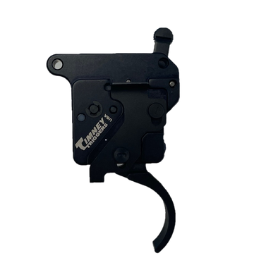 Timney Triggers 521 Featherweight Deluxe Curved Trigger 3 lb Rem 7 with Safety - Black