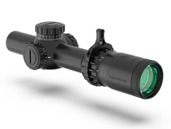Swampfox Optics Tomahawk II 1-6x 24mm 30mm Tube SFP LPVO Riflescope - Bright Fiber Optic Red Reticle