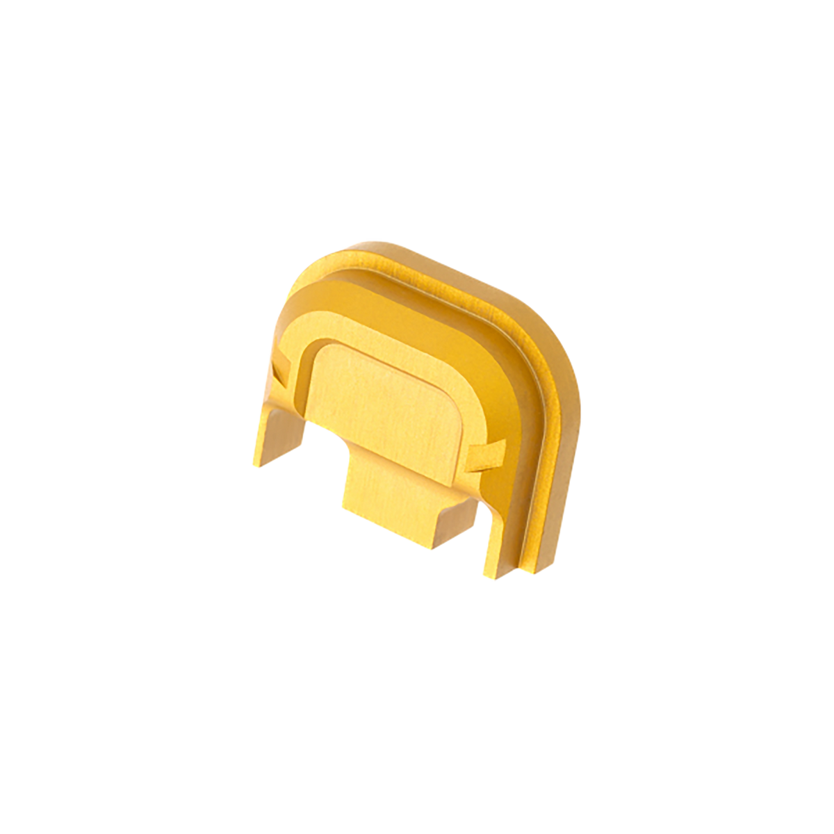 Tyrant CNC Slide Cover Plate Chevron Design Glock Gen 1-4 Gold Aluminum