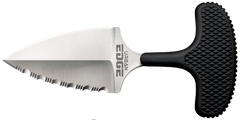 Cold Steel Urban Edge 2.5" Fixed Blade Part Serrated Stone Washed AUS-8A SS Kray-Ex Handle