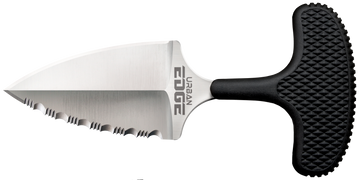 Cold Steel Urban Edge 2.5" Fixed Blade Part Serrated Stone Washed AUS-8A SS Kray-Ex Handle