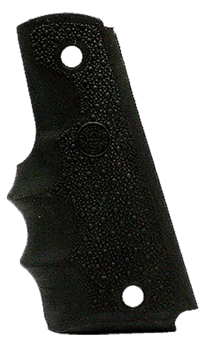 Hogue 45000 OverMolded Cobblestone Black Rubber Grip with Finger Grooves - 1911 Government