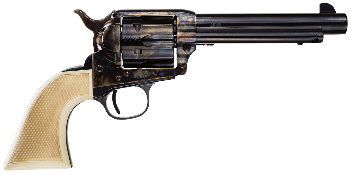Taylor's & Company 1873 Marshal 45 Colt (LC) 5.50" 6-Rd SAO Revolver - Checkered White Grip