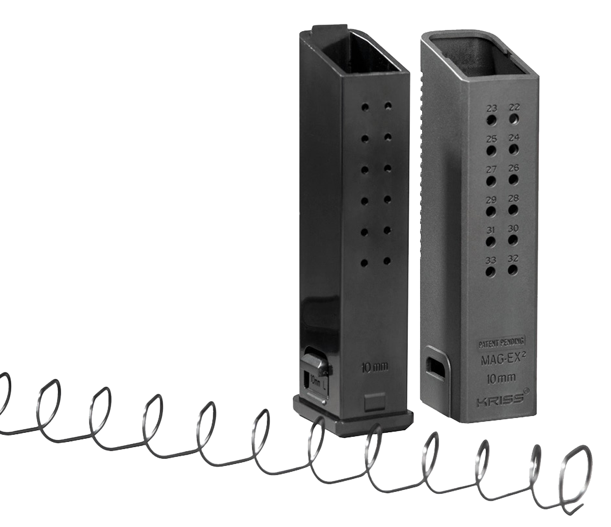 Kriss USA Mag-Ex2 Extension Kit 10mm Auto 33-Rd for Glock 20/40 Gen 3-5