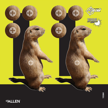Allen EZ Aim Splash Prairie Dog 8"x8" Reactive Hanging Paper Target - 6 Pack