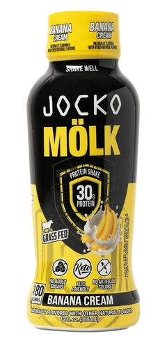 Jocko Fuel Molk Banana Cream Protein Shake 12oz 12-Pack