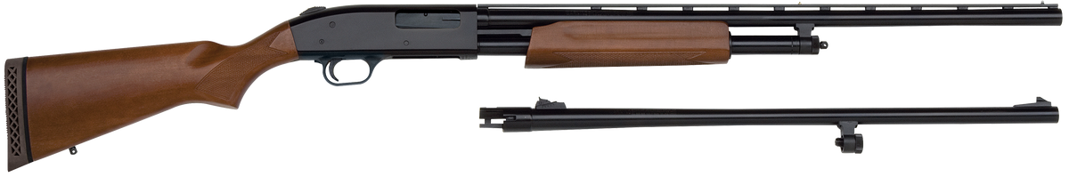 Mossberg 500 Combo 20 Gauge Pump Shotgun 3" 5+1 26"/24" Barrels Wood Stock