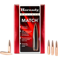 Hornady 2250 Match 22 Cal .224 53 gr Hollow Point Reloading Bullets - 100/Box