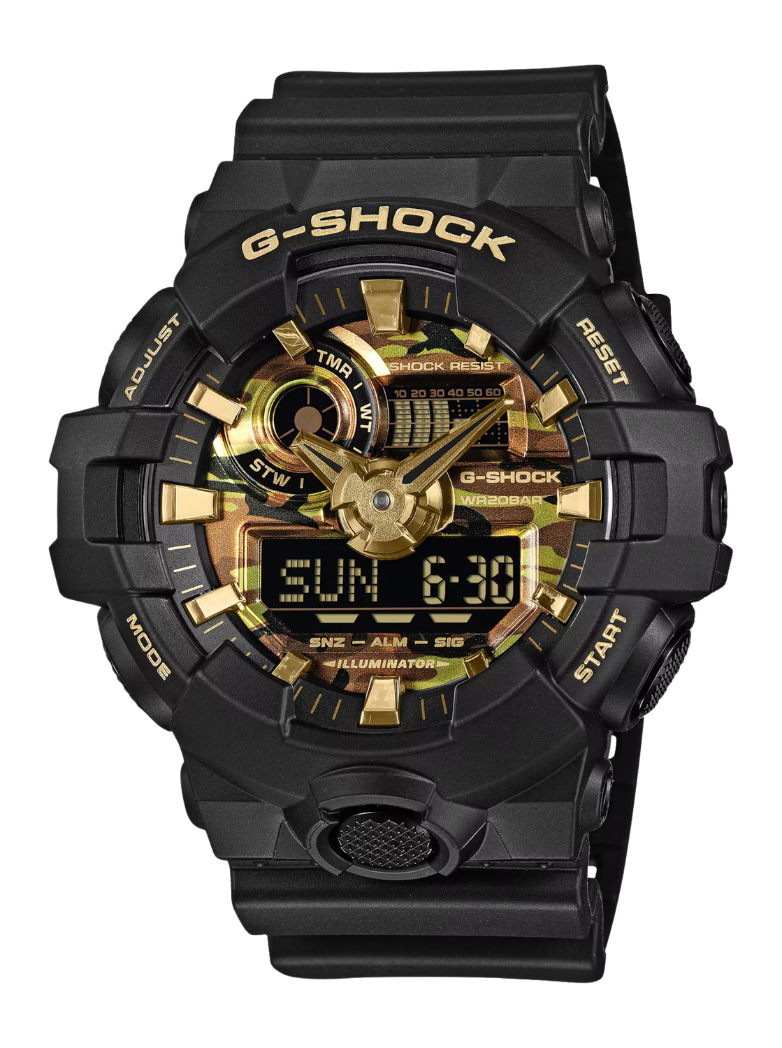 G-Shock GA700CF-1A Analog Digital Black/Camo Dial Watch