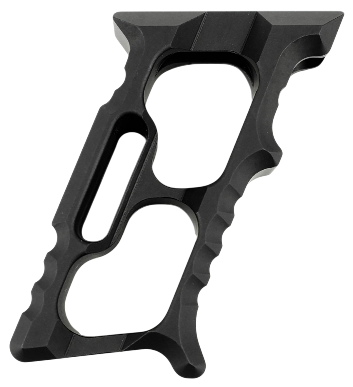 Tyrant CNC Halo MiniVert Vertical Grip - Black Aluminum - AR-15