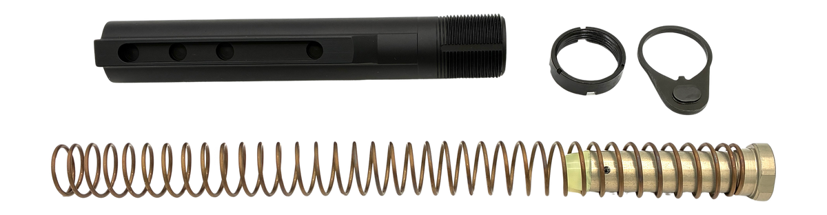 LBE Unlimited MILBUFKT-4POS AR-15/M4 Mil-Spec 4-Position Buffer Tube Kit Black