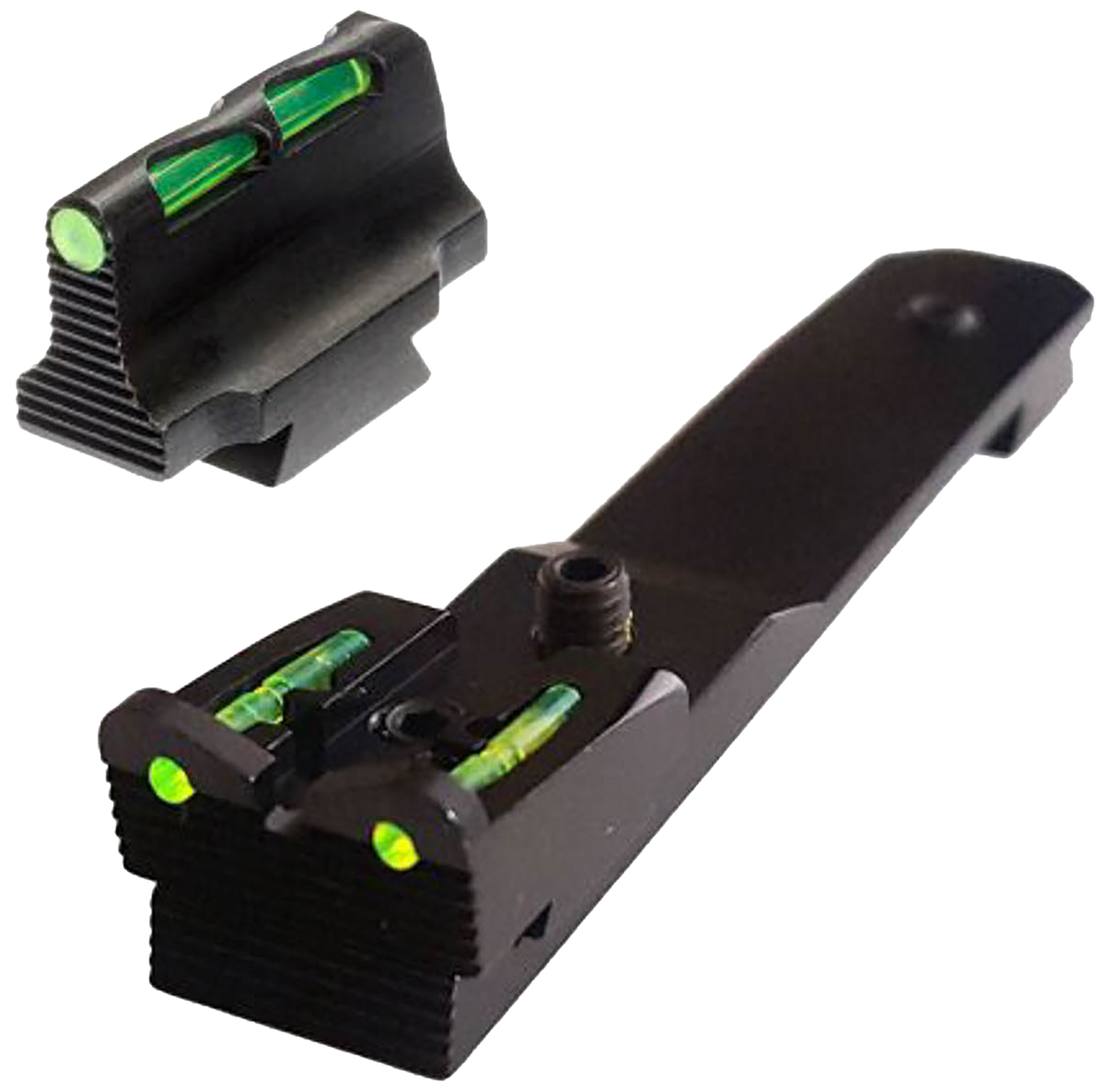 Hiviz LiteWave HHVS570 Front/Rear Sight Set for Henry Lever-Action Rifles - Green/Red/White Fiber Optic LitePipes