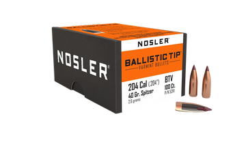 Nosler Ballistic Tip Varmint .204 Ruger 40gr Spitzer 100/Box
