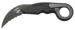 Columbia River CRKT 4040V Provoke 2.41" Folding Hawkbill Veff Serrated Black TiCN D2 Steel Black Aluminum Knife