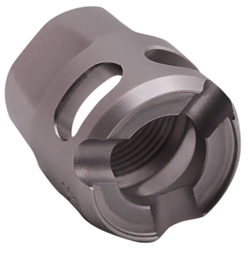 True Precision Y-Type Micro Compensator 9mm/.380 ACP 1/2x28 Satin Stainless 416R Stainless