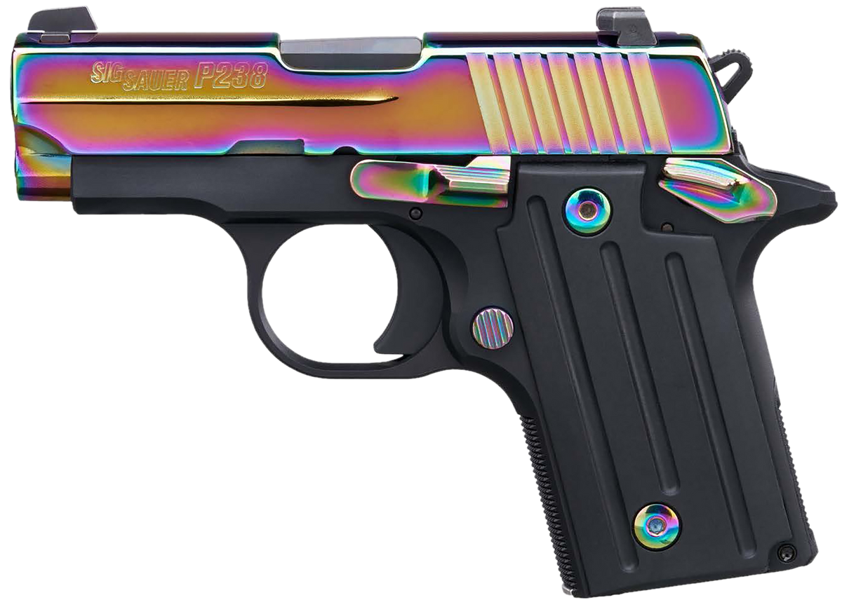 Sig Sauer P238 380 ACP 2.7" 6+1 Rainbow Titanium PVD SAO Pistol