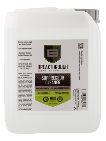 Breakthrough Clean Suppressor Cleaner 1 Gallon - Water-Based, Ammonia-Free