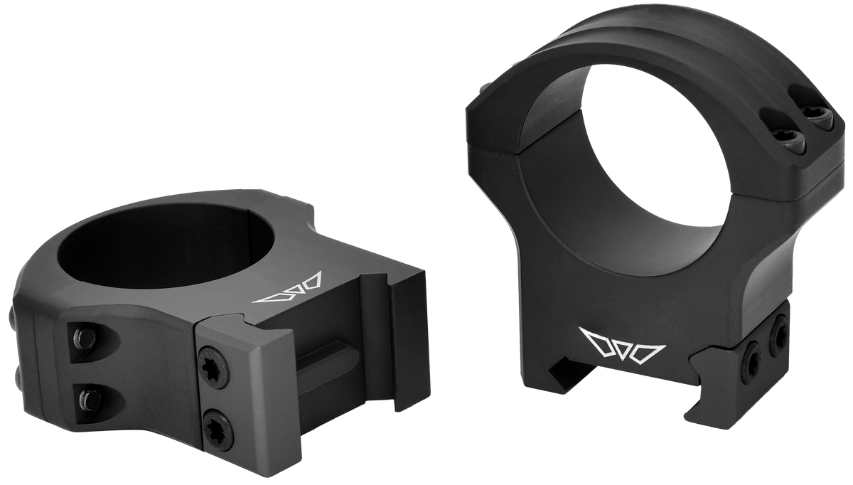 Warne 8515M HyperLite 30mm High Matte Black Scope Rings - Maxima/Weaver/Picatinny