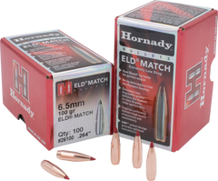 Hornady ELD Match 6.5mm .264 100 gr Polymer Tip Reloading Bullets - 100/Box
