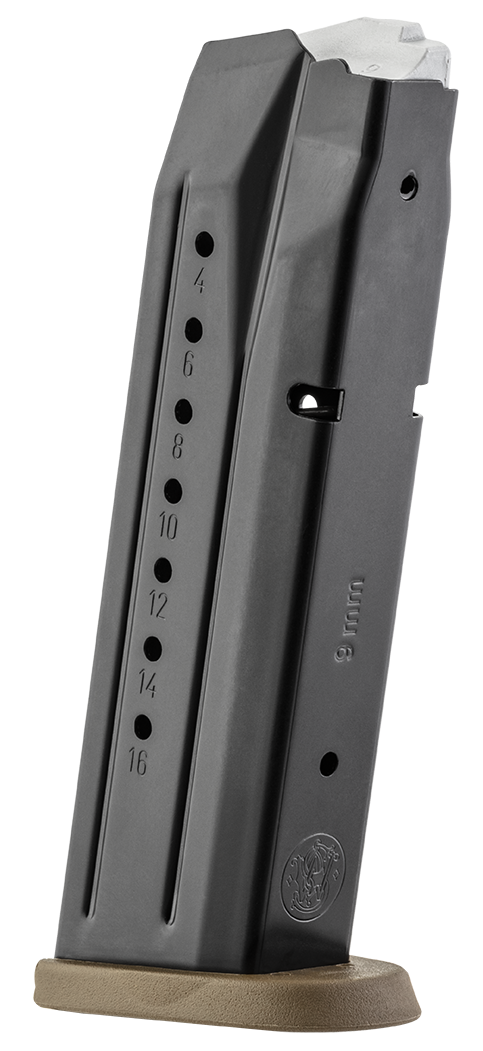 Smith & Wesson M&P 9mm Luger 17-Rd Steel Magazine - Blued/FDE Base Plate
