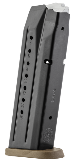 Smith & Wesson M&P 9mm Luger 17-Rd Steel Magazine - Blued/FDE Base Plate