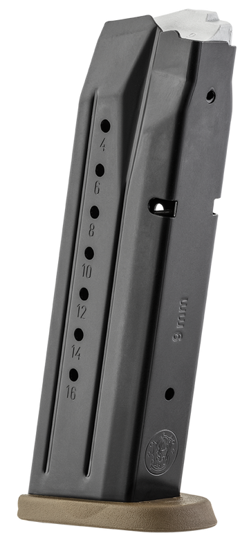 Smith & Wesson M&P 9mm Luger 17-Rd Steel Magazine - Blued/FDE Base Plate