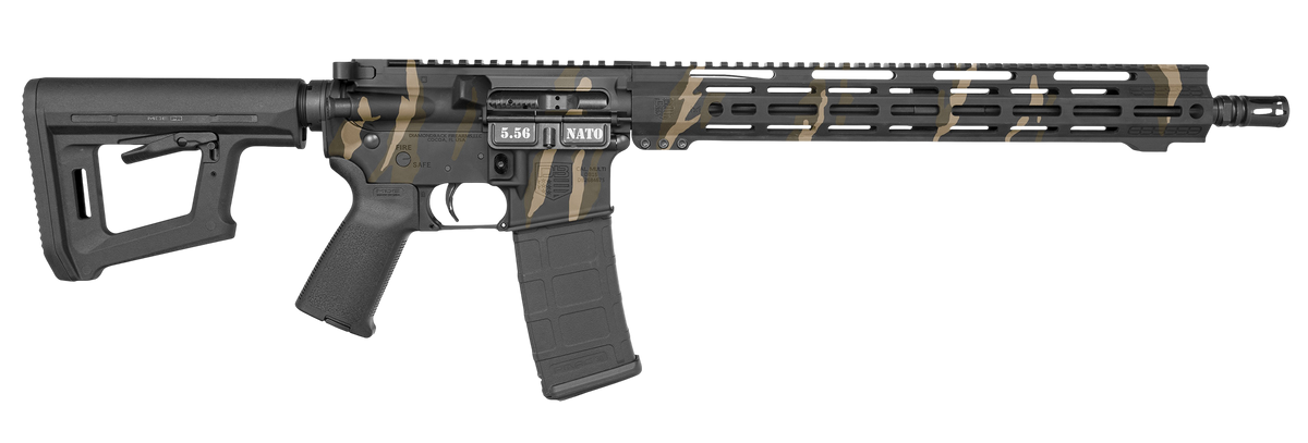 Diamondback DB15 Carbon Series 5.56 NATO 16" 30+1 Semi-Auto AR-15 Rifle - Tiger Stripe Camo