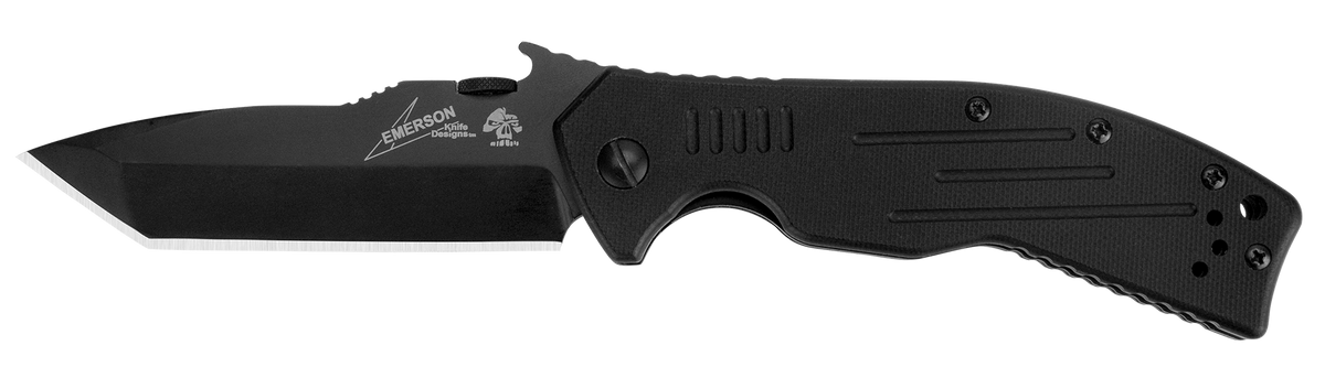 Kershaw 6044TBLK CQC-8K 3.50" Folding American Tanto Plain 8Cr14MoV Black Oxide - Black G10