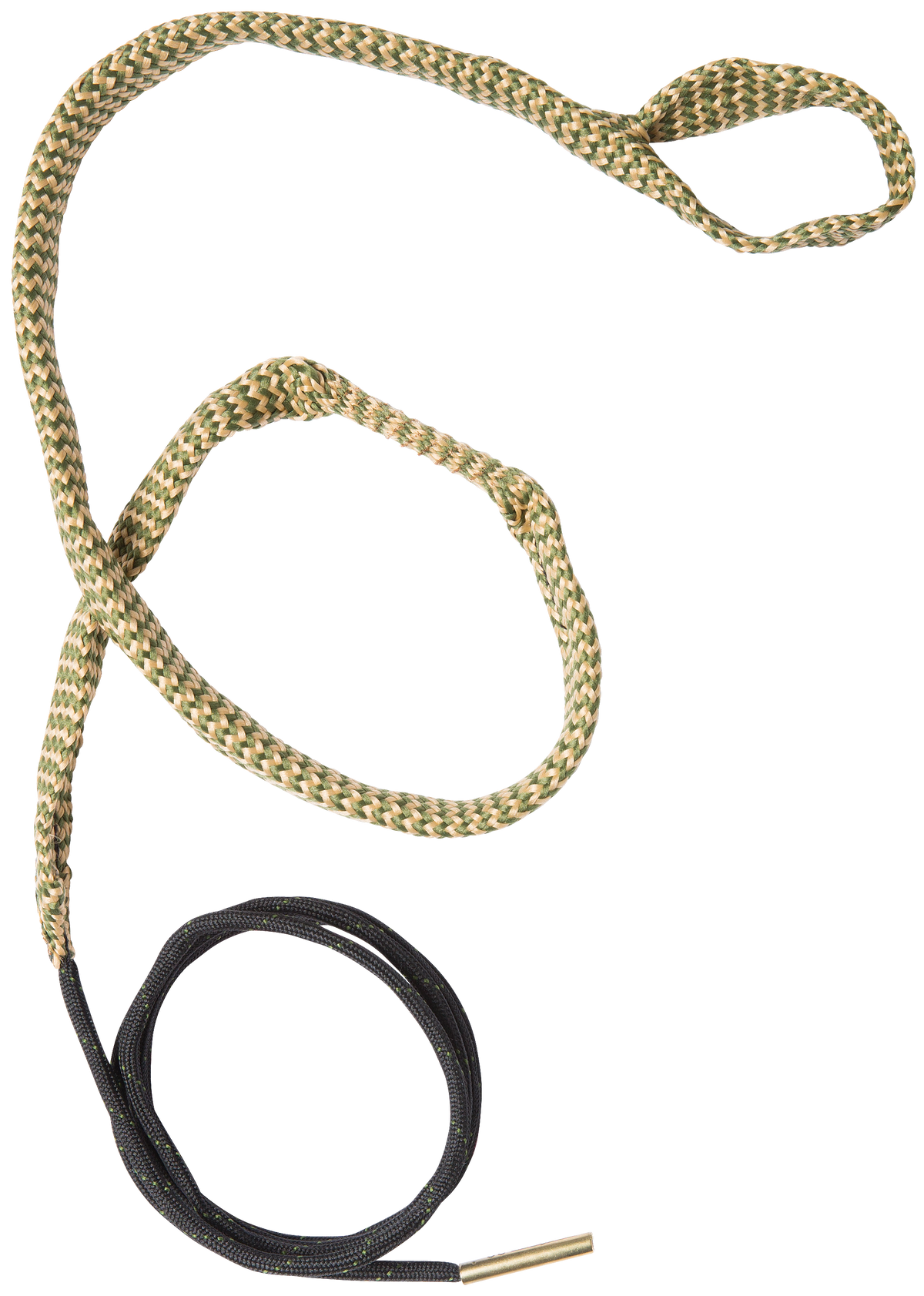 Hoppes BoreSnake Den 257/6.5mm Rifle Bore Cleaner Rope - Bronze Brush
