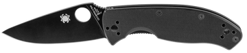 Spyderco Tenacious 3.39" Drop Point Plain Edge 8Cr13MoV Black G10 Folding Knife