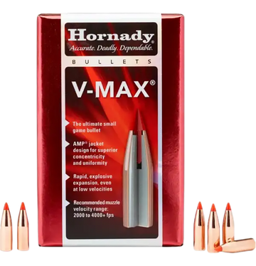 Hornady V-Max 20 Cal .204 32 gr Polymer Tip Reloading Bullets - 100/Box
