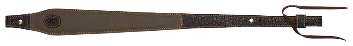 Browning Laredo Rifle Sling Olive Canvas/Leather Adjustable 25.5"-35.5"