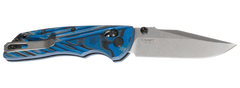 Hogue Deka 3.25" Folding Clip Point Plain Stone Tumbled CPM MagnaCut - G-Mascus Blue Aluminum/G10