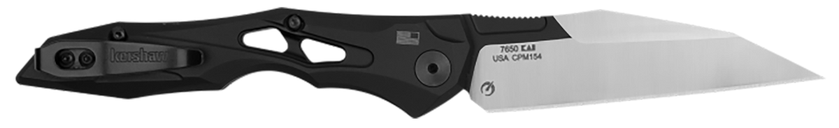 Kershaw Launch 13 Automatic 3.5" Folding Wharncliffe Plain Black Cerakote CPM-154 Blade Black Anodized Aluminum Handle