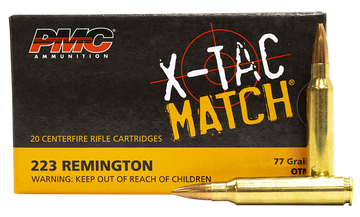 PMC X-Tac Match 223 Rem 77gr Open Tip Match - Box or Case