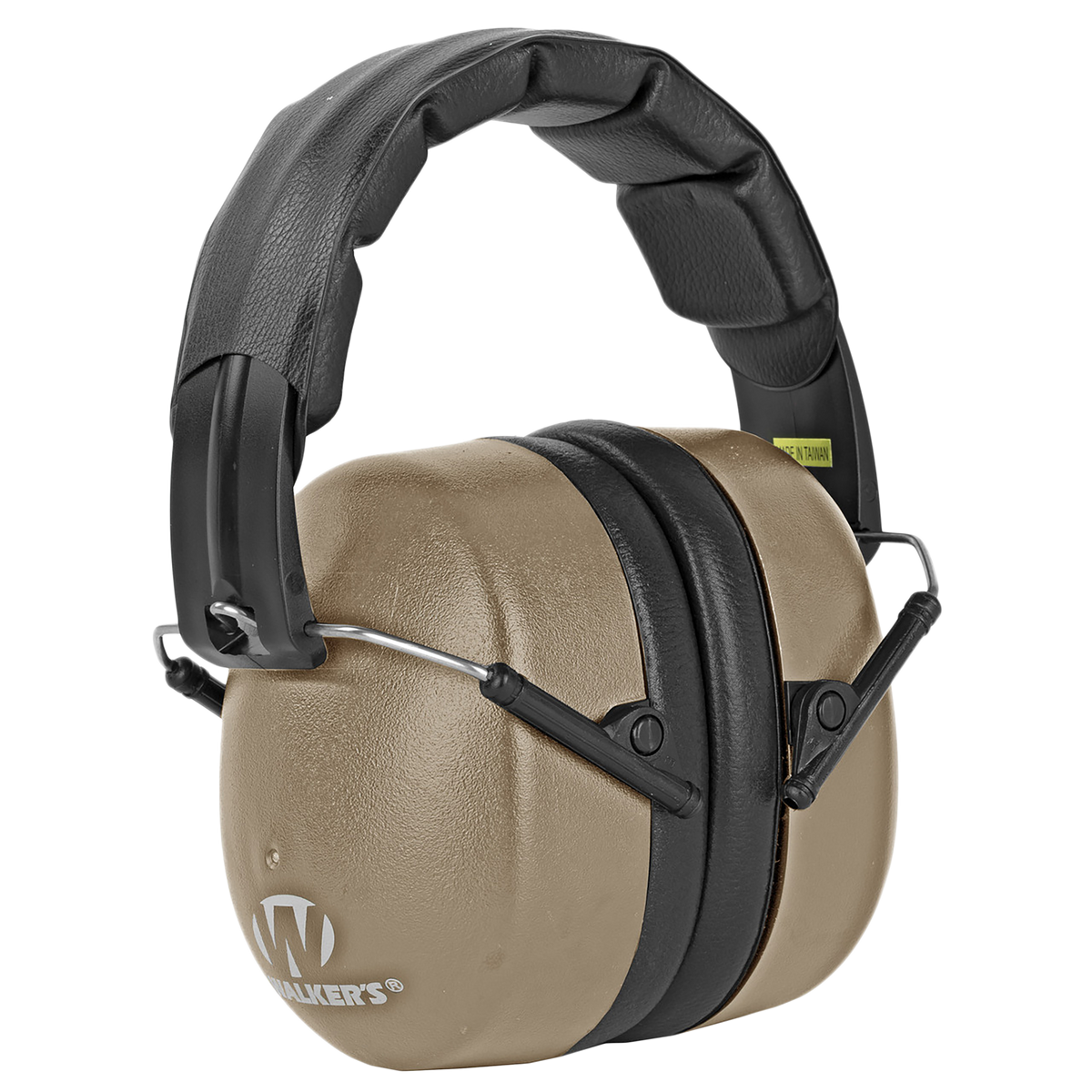 Walkers Game Ear Extra Range Passive Muff 30 dB Folding Flat Dark Earth/Black Polymer