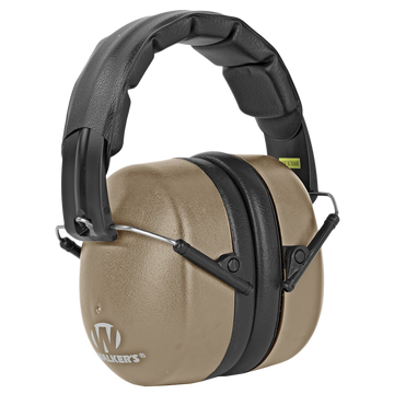 Walkers Game Ear Extra Range Passive Muff 30 dB Folding Flat Dark Earth/Black Polymer