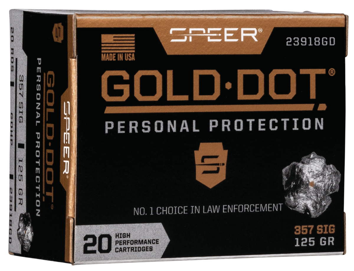 Speer Ammo Gold Dot Personal Protection 357 Sig 125gr Hollow Point - Box or Case