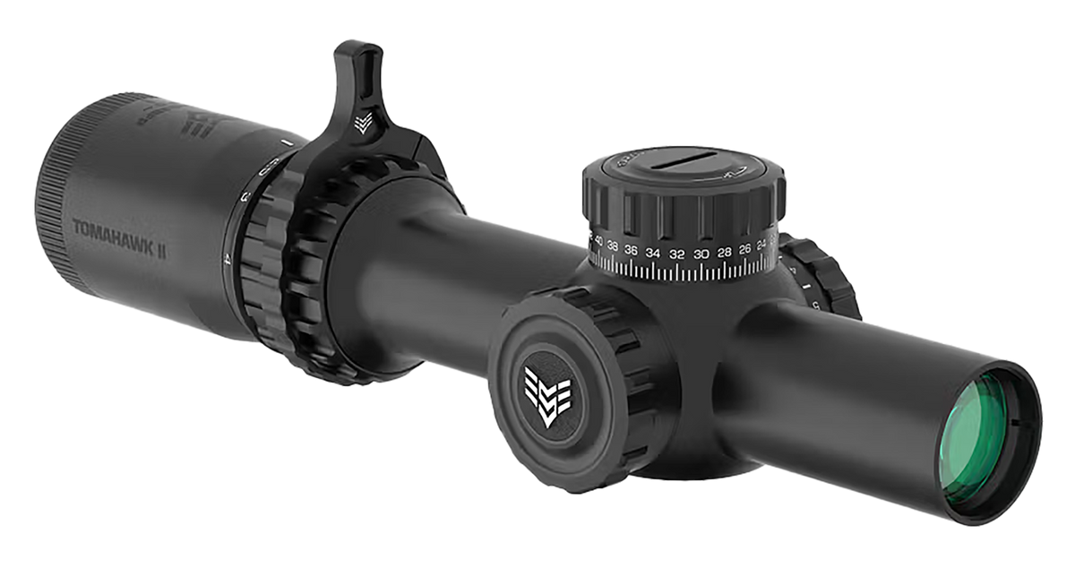Swampfox Optics Tomahawk II 1-4x24mm 30mm Tube SFP BDC Green Reticle Riflescope