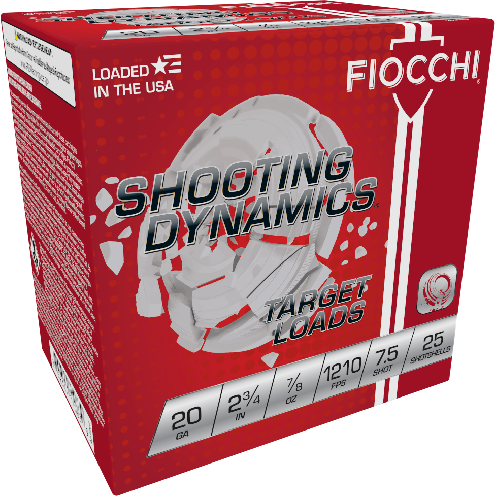Fiocchi Shooting Dynamics Target 20 Gauge 2.75" 7/8 oz #7.5 Shot - Box or Case