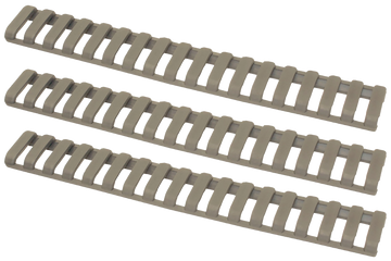 Ergo Low-Pro Ladder Rail Cover Rifle 18-Slot Dark Earth Rubber 3-Pack