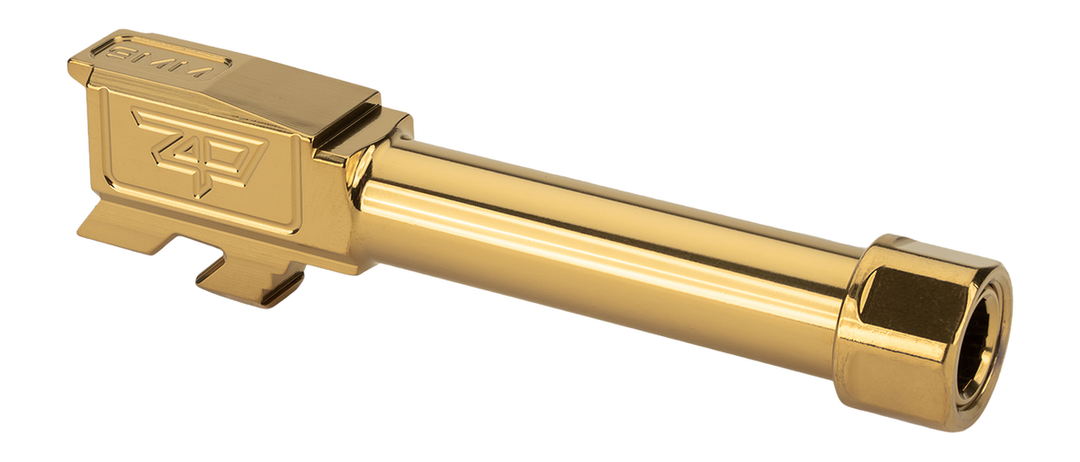 Zaffiri Precision BA-G43-TH-GLD 9mm 3.9" Threaded Barrel - Fits Glock 43/43X - Gold TiN