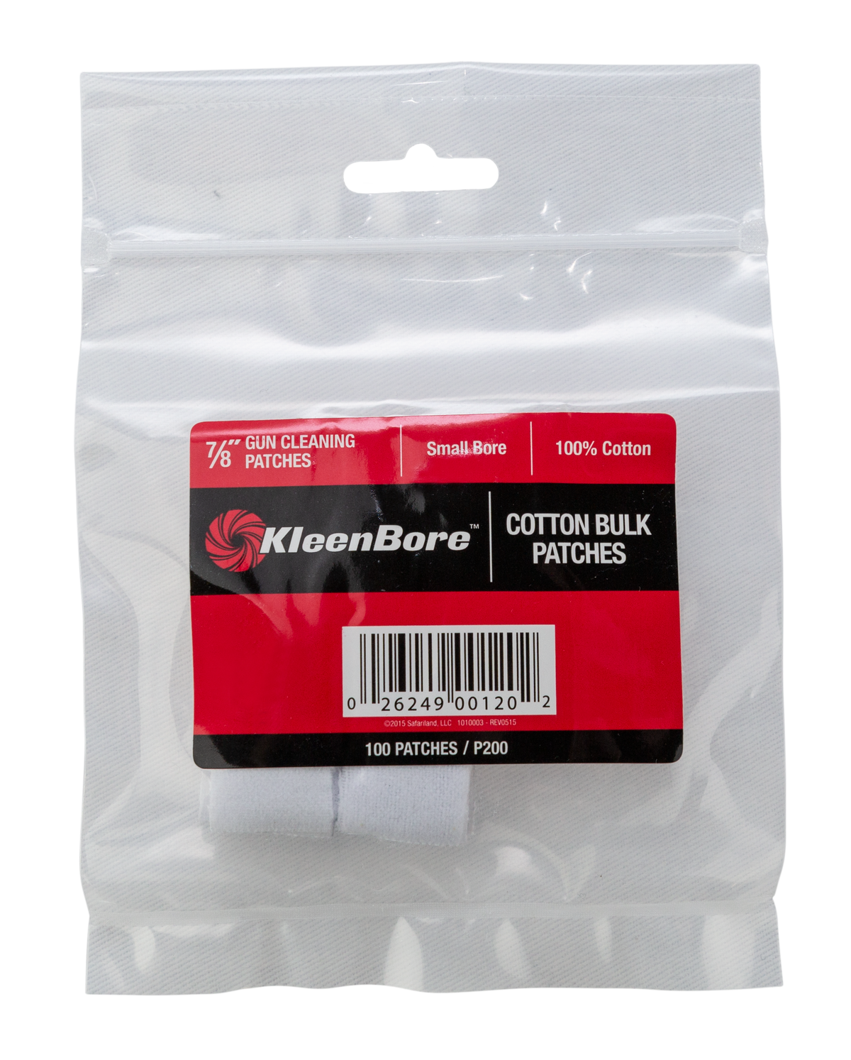 Kleen-Bore P200 Super Shooter .17/.177/.200/.204 Cal Small Bore Rifle Cleaning Patches 7/8" 100-Pack