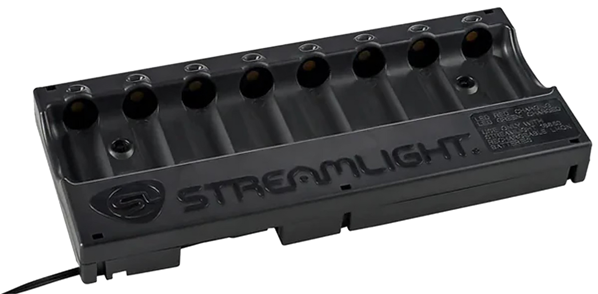 Streamlight 20234 8-Unit Bank Charger SL-B9/CR123A Battery 100V/120V AC - Black