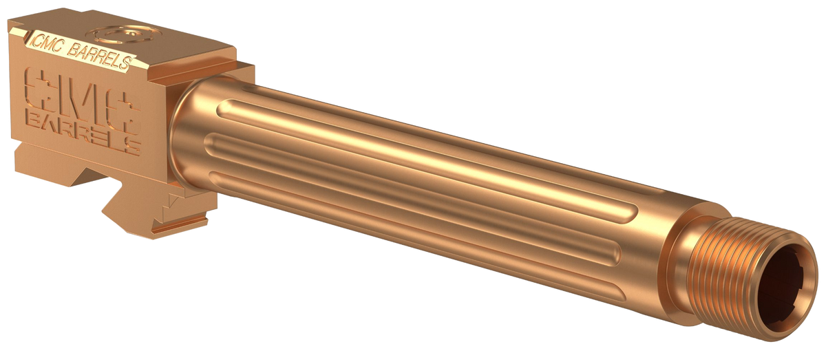 CMC Triggers Match Precision 9mm Luger 4.48" Fluted/Threaded Barrel - Glock 17 Gen 3-4 - Bronze DLC
