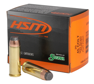 HSM Pro Pistol 45 Colt 300gr Jacketed Soft Point 20 Rd - Box or Case