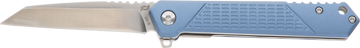 Schrade Inert EDC 3.25" Folding Wharncliffe Part Serrated AUS-10A SS Blue Aluminum Handle