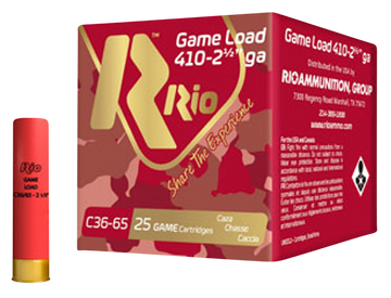 Rio Ammunition Game Load Heavy Field 410 Bore 2.50" 1/2 oz #8 Shot - Box or Case