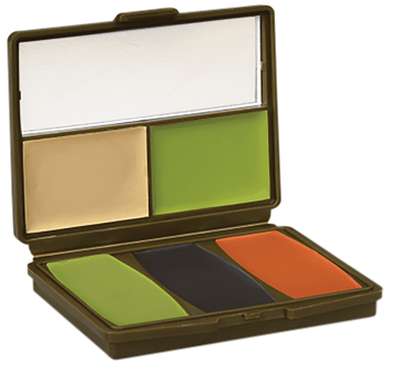 Hunters Specialties Camo-Compac 5-Color Military Woodland Makeup Kit - Green/Brown/Black/Sand